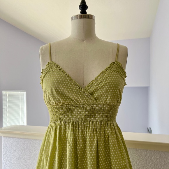 Polka Dot Cotton Sundress with Smocking - Picture 2 of 7